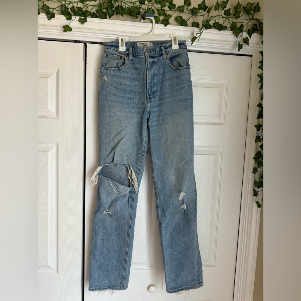 Abercrombie & Fitch Blue Straight Leg Jeans